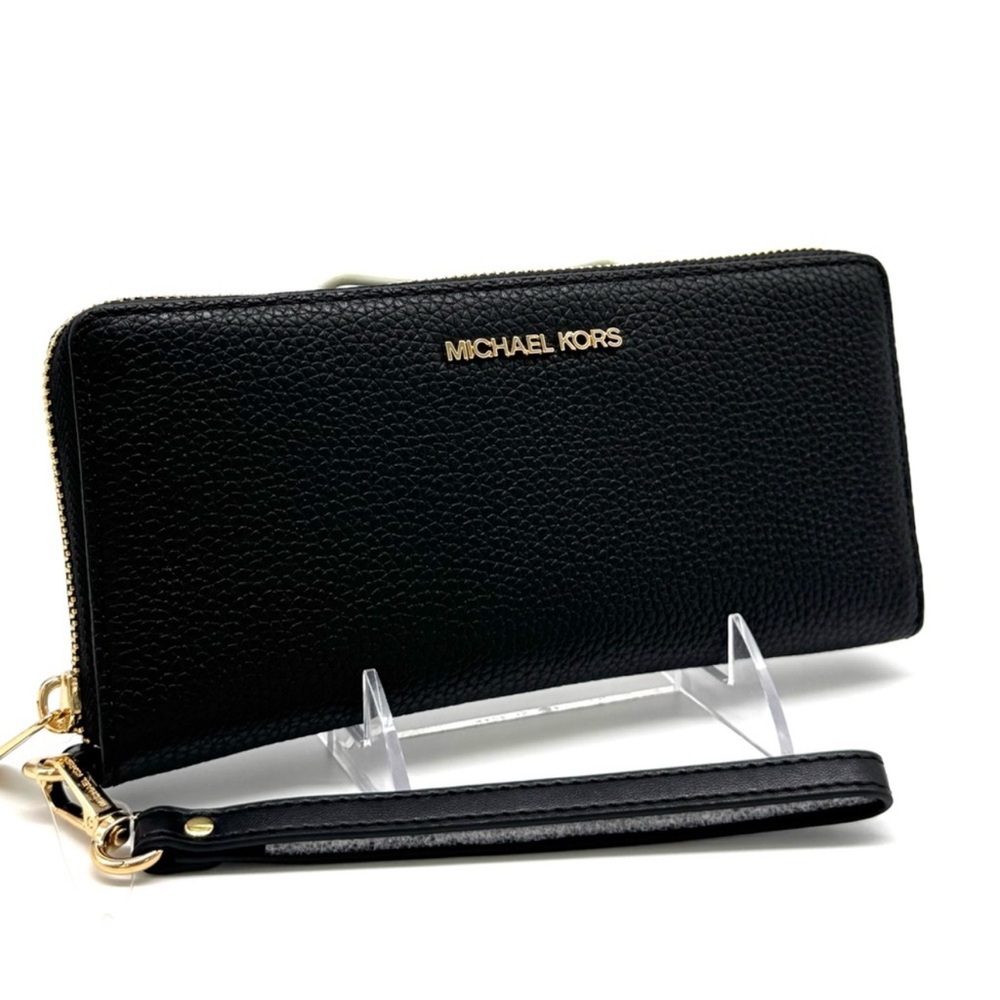 Michael Kors Large Continental Wallet Wristlet Black